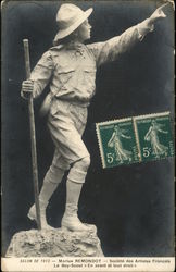 Le Boy-Scout "En Avant et Tout Droit" Postcard