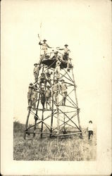 Observation Tower climbed by Boy Scouts Postcard Postcard