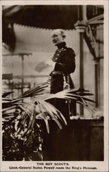 The Boy Scouts, Lt.-General Baden Powell Reads the King's Message Postcard Postcard