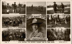 Loyal Britons - The Empire's Younger Sons do Their Share, The Boy Scouts' Motto, "Be Prepared" Postcard