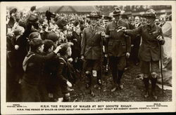 H.R.H. The Prince of Wales at Boy Scouts' Rally Postcard Postcard