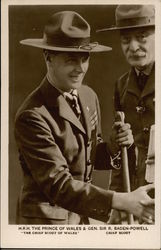 H.R.H. The Prince of Wales & Gen. Sir R. Baden-Powell Boy Scouts Postcard Postcard