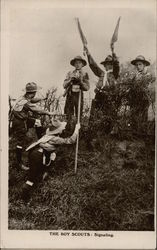 The Boy Scouts: Signaling Postcard Postcard