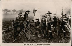 The Boy Scouts: The Enemy Discovered Postcard Postcard