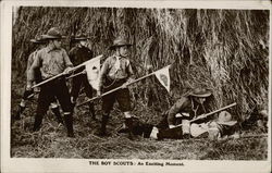 The Boy Scouts, An Exciting Moment Postcard Postcard