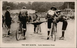 The Boy Scouts, Cycle Ambulance Corps Postcard Postcard