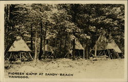 Pioneer Camp at Sandy Beach Yawgoog Postcard