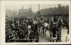 The King and Queen and Children at Grimby Postcard