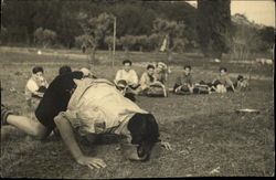 Games at Scout Camp Boy Scouts Postcard Postcard