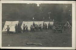 Boy Scouts in camp 1918 Postcard