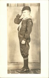 Young Scout Saluting Postcard