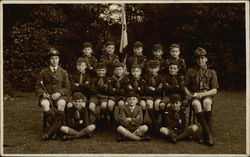 Group of Boy Scouts and Leaders Postcard Postcard