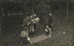 Boy Scouts Training in First Aid Postcard Postcard