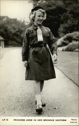 Princess Anne in her Brownie Uniform Postcard