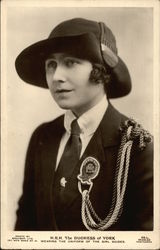 H.R.H. The Duchess of York Wearing the Uniform of the Girl Guides Girl Scouts Postcard Postcard