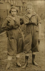 Photo of Two Girl Scouts Postcard