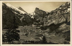 View of Kendersteg at Base of Gellihorn Switzerland Postcard Postcard