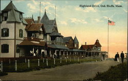 Highland Drive Oak Bluffs, MA Postcard Postcard