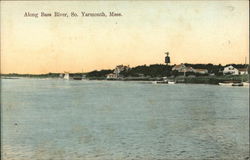 Along Bass River South Yarmouth, MA Postcard Postcard