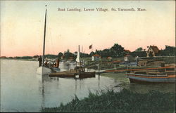 Boat Landing, Lower Village South Yarmouth, MA Postcard Postcard