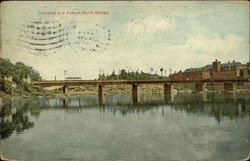 Lewiston and Auburn North Bridge Postcard