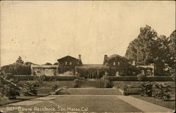 Bowie Residence and Grounds San Mateo, CA Postcard Postcard