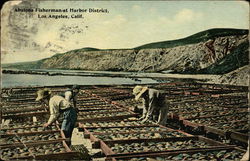 Abalone Fishermen, Harbor District Los Angeles, CA Postcard Postcard