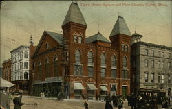 Town House Square and First Church Salem, MA Postcard Postcard