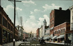 Main Street Looking West Marlboro, MA Postcard Postcard