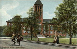 High School Brookline, MA Postcard Postcard