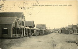 Turner Avenue and Post Office, Sand Hills Scituate, MA Postcard Postcard