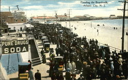 Parading the Boardwalk Atlantic City, NJ Postcard Postcard