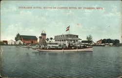 Denmarsh Hotel, Mouth of Clinton River Mount Clemens, MI Postcard Postcard