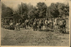 Lumber Camp of Putnam & Rossiter Postcard