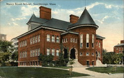 Marcy Street School and Grounds Southbridge, MA Postcard Postcard