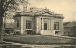 Street View of Public Library Postcard