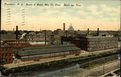 Bird's Eye View of Brown & Sharpe Mfg Co Plant Providence, RI Postcard Postcard