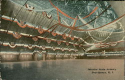 Interior State Armory Providence, RI Postcard Postcard