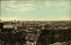 Bird's Eye View from Prospect Terrace Providence, RI Postcard Postcard