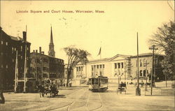 Lincoln Square and Court House Postcard