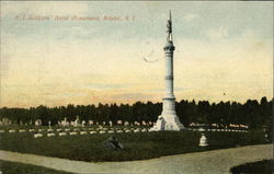 R.I. Soldiers' Home Monument Bristol, RI Postcard Postcard