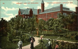 State University - Library and Art Building Lincoln, NE Postcard Postcard