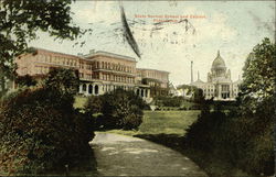 State Normal School and Capitol Providence, RI Postcard Postcard