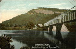 Sunderland Bridge and Sugar Loaf Mt. Massachusetts Postcard Postcard