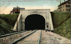 Gano Street Entrance, New Tunnel Postcard