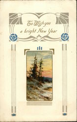 To Wish You a Bright New Year Postcard