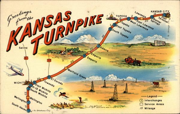 Map of Kansas Turnpike Maps