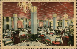 The Highland Hotel - Regency Room Springfield, MA Postcard Postcard