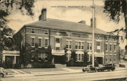 Street View of High School Postcard