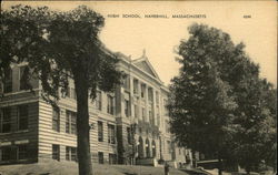 Street View of High School Postcard